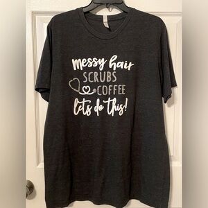 Bella Canvas Medical Nurse Charcoal Tee for anyone who wears scrubs!